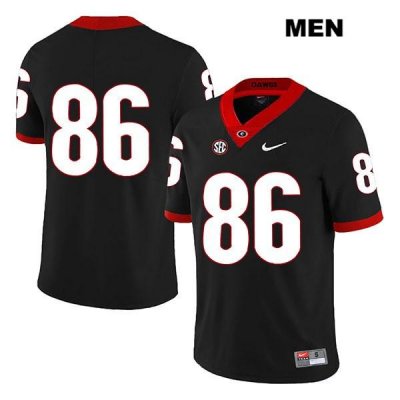 Men's Georgia Bulldogs NCAA #86 John FitzPatrick Nike Stitched Black Legend Authentic No Name College Football Jersey HHS2054YT